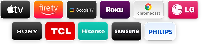 tiles of many tv apps that work with iMemories