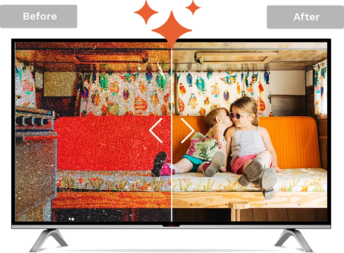 TV with iMemories AI Enhancement Comparison